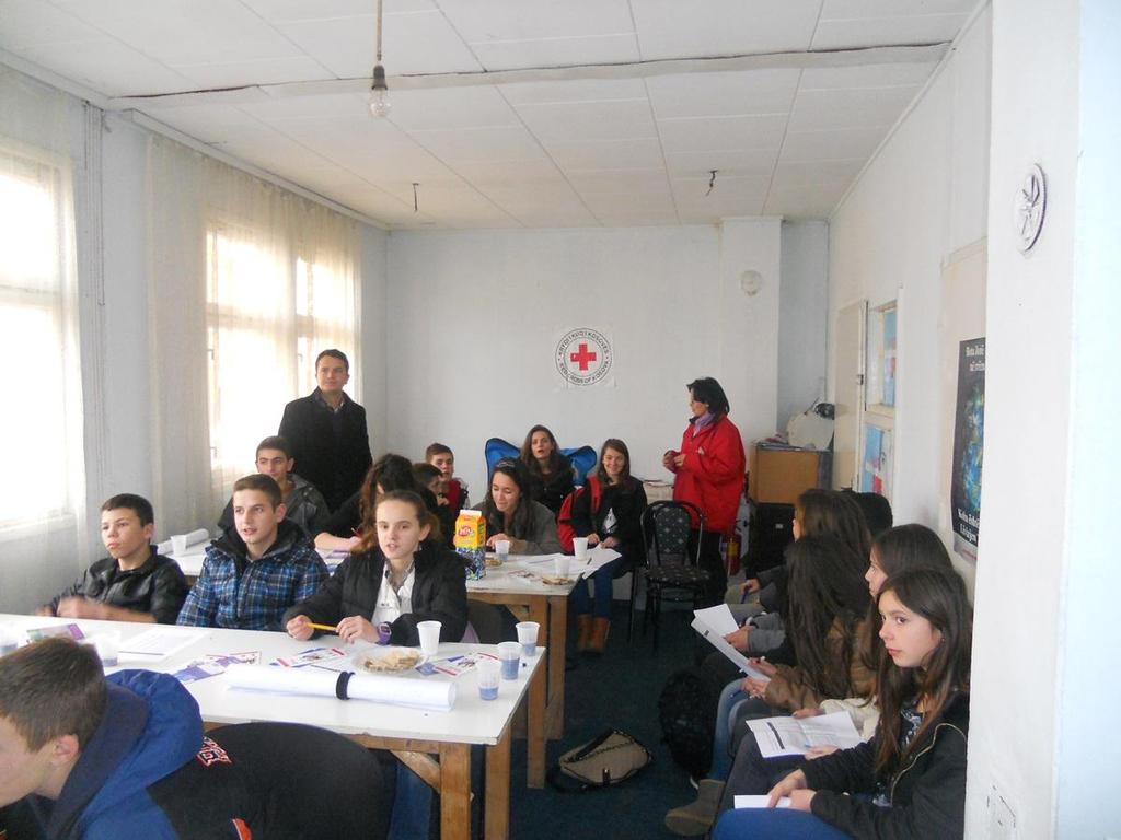 Peer education session at school Photo: IFRC Pristina Office In brief Programme outcome For 2012-2013, the programme areas in Kosovo supported by the International Federation of Red Cross and Red
