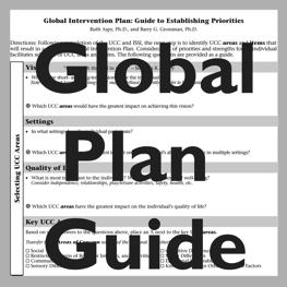 Designing a Global Intervention Plan Designing a Global Intervention UCC Selected UCC Areas 3 Selected UCC Areas Selected UCC Items Bryan-Select UCC Areas Vision What is the short and long-term