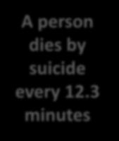 TIMING OF USA SUICIDES A person dies by suicide every 12.
