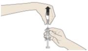 DO NOT shake the pre-filled syringe Keep pre-filled syringes out of the sight and reach of children B. Open the tray, peeling away the cover.