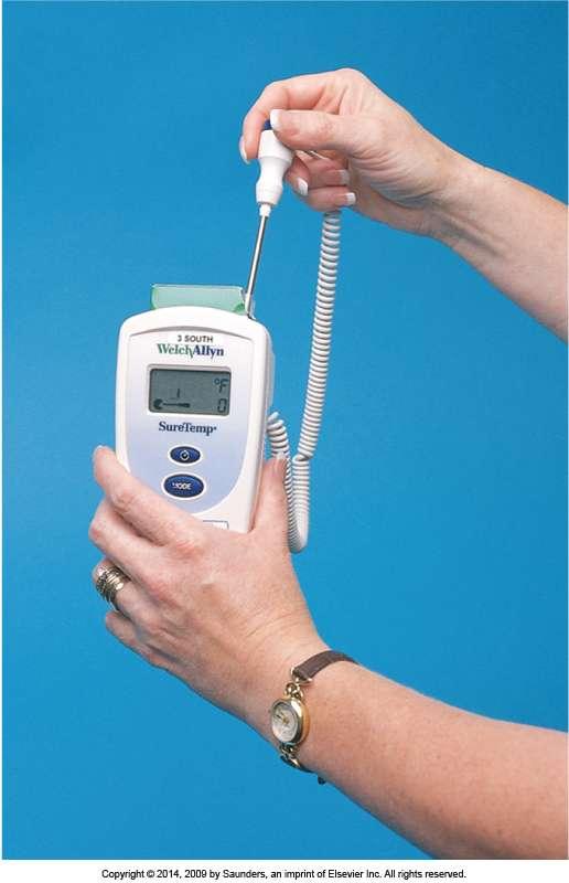 An electronic thermometer Copyright 2014, 2009 by