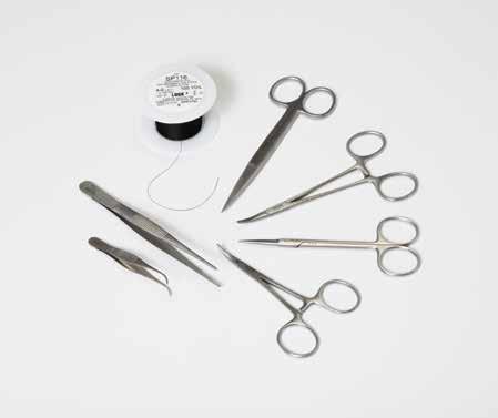 Scissors, 13.0 cm, Sharp/Sharp, ST1 72-8949 Dressing Forceps, 13.0 cm,, Slender ST1 72-8428 Eye Scissors, 11.