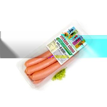 FRANKFURTERS WITHOUT E Sausages Without E 370 Gram (g) 35 0 Production capacity (per month) 000 Items contain: 80% high-quality pork; Reduced salt content (1.5 g per 100g).
