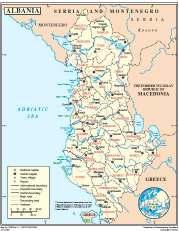 SOUTH EASTERN EUROPE ALBANIA (REPUBLIC OF) Territory: Borders: 28,748 sq.