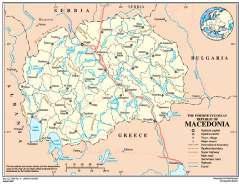 MACEDONIA (THE FORMER YUGOSLAV REPUBLIC OF) (UNDER UNSCR 817 (1993)) Territory: Borders: 25,713 sq.
