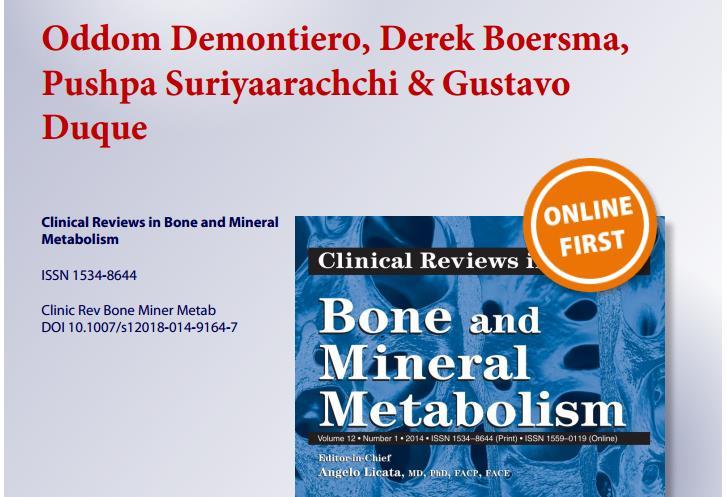 Sarcopenia & Osteopenia/Osteoporosis Common risk factors Low Vitamin D associated with high PTH