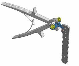 The Occipital trial plate can be contoured with the dedicated plate bender to fit the occipital shape. WARNING The Occipital Plate must be compatible with the rod to insert.