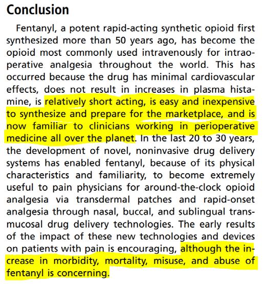 Fentanyl Potent analgesic with rapid onset Minimal CV effects = stable hemodynamics No increase in plasma