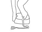 Keeping the knees directly above the feet at a 100 degree angle, gently bend the legs and squeeze the leg muscles. Keeping the back straight, bend the upper body forward.