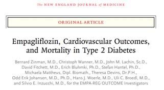 SEMAGLUTIDE CARDIOVASCULAR BENEFITS Marso et al. Semaglutide and Cardiovascular outcomes in patients with type 2 diabetes. NEJM Nov 2016.