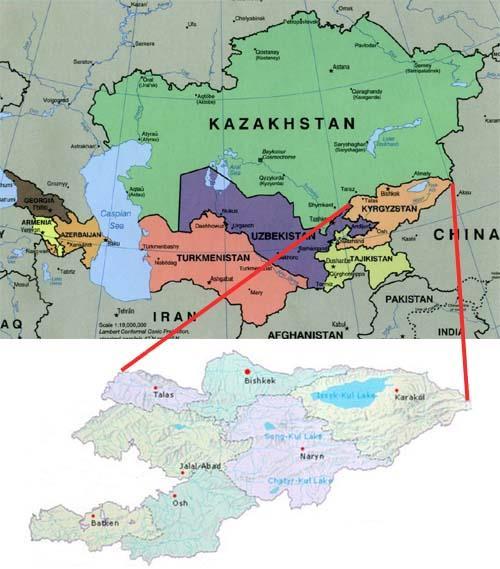 Kyrgyzstan is mountainous country with a predominantly