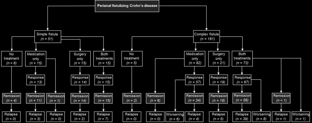 DISAPPOINTING DURABLE REMISSION RATES PERIANAL FISTULAS FIGURE 2 Flowchart
