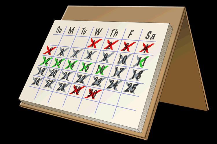 Planning Mark on a calendar the date of your first period.
