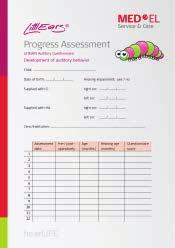 forms LittlEARS My Diary is a resource for professionals and parents, designed to