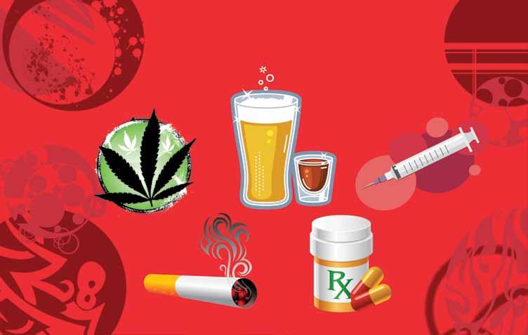 Circle the drugs people can become addicted to: