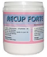 Recup Forte Recup forte is a blend of electrolytes, trace elements, sugars, vitamins and aminoacids. It is a powerful energy supplement. It ensures quick and optimal recovery after strong efforts.