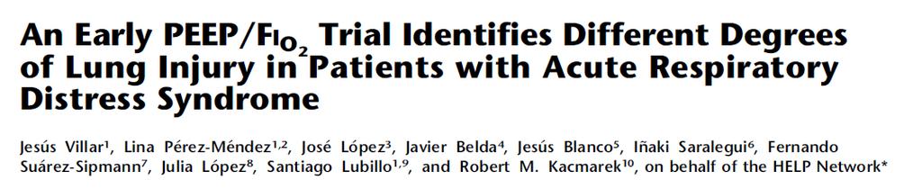 Am J Respir Crit Care Med 2007:176:795 804, Design: Multicentric, prospective, randomized, intervention Methods: 170 patients AECC criteria for ALI / ARDS BGA day 0 and 24 h after standard