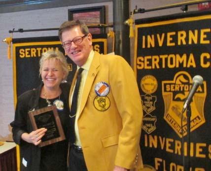Rhinehart, Susan Healy was awarded the Sertoman