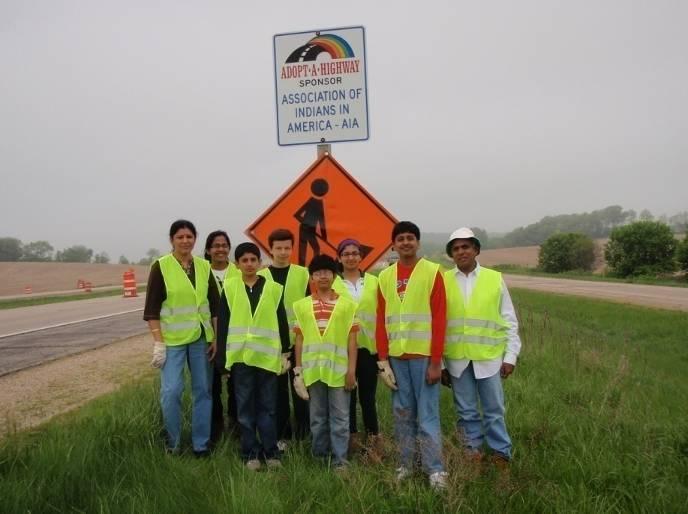 Ivraj Seerha, Nitu Kaur, Teja Vemuganti, Nishant Chiluka, Simran Seerha, and Harpreet Gill. HIGHWAY CLEANING A number of families sponsored the mother s day event to support the program costs.
