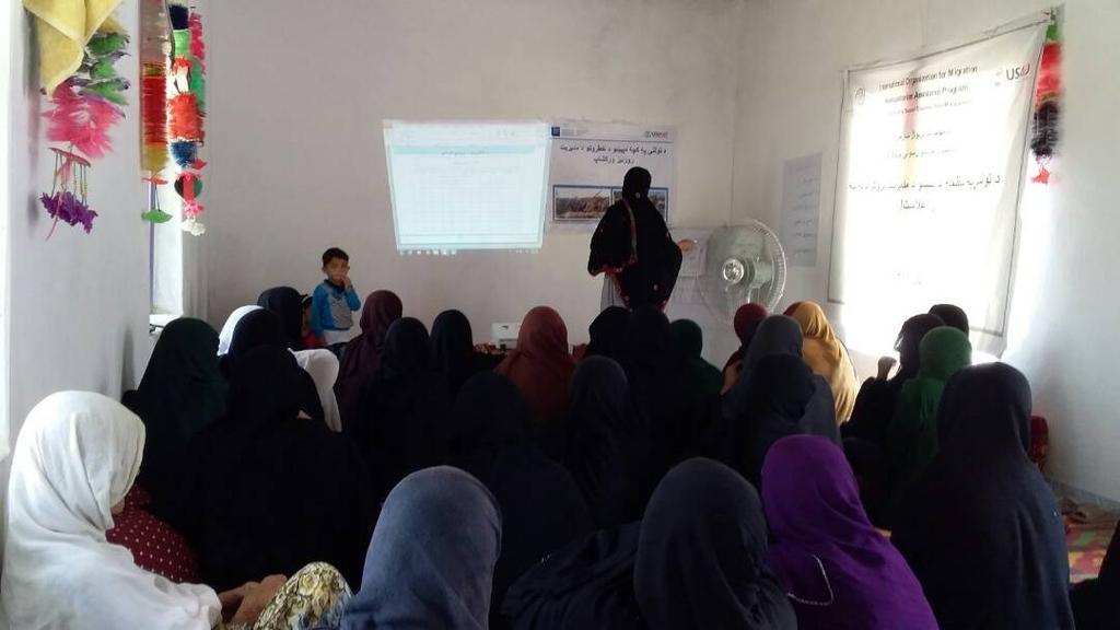 75 members of the community (40 male and 35 female) including a staff from ANDMA participated in the training. - Nangarhar: The training workshop commenced on 08 July for five days in Lamatak village.