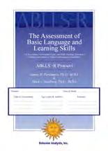The ABLLS -R Protocol and The ABLLS -R Guide are two books in a series of publications from Behavior Analysts, Inc.