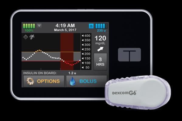 time-in-range, and delivers automated correction boluses Launch goal: 2H 2019, subject to completion of the study, FDA review and approval t:slim X2 was first pump to receive
