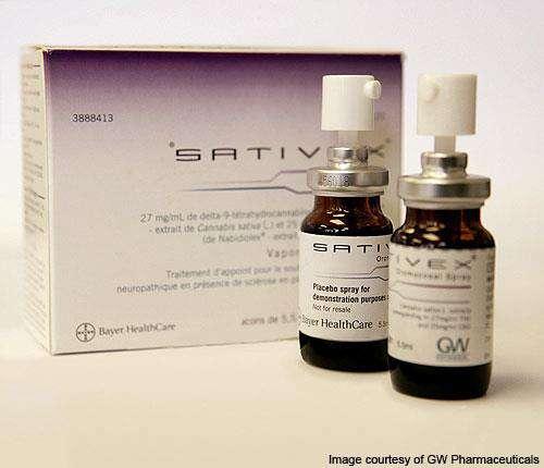 Sativex is an oral spray developed by UK-based pharmaceutical company GW Pharmaceuticals, derived from the cannabinoids THC and CBD (cannabidiol).