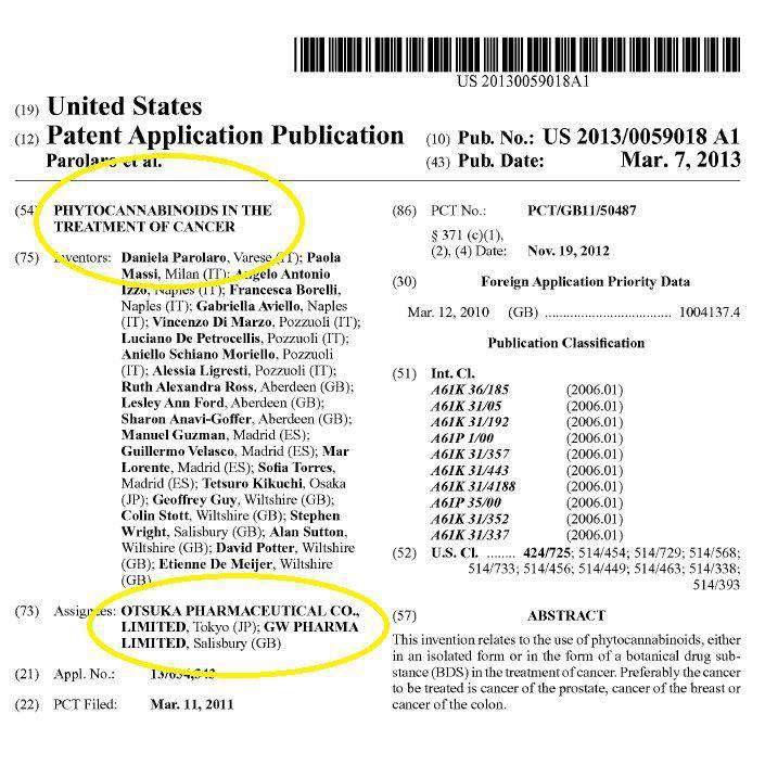 United States Patent: Phytocannabinoids in the Treatment of Cancer 17 December