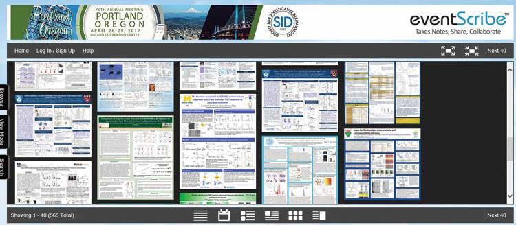 eposter VIEWER $20,000 SOLD EXCLUSIVE ITEM: The eposters are a companion to having physical posters at the meeting site, and will have access to view the eposters during SID 2019 Meeting time only.