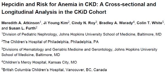 Diagnosing ID TSAT and serum ferritin have only limited sensitivity and specificity in patients with CKD for prediction