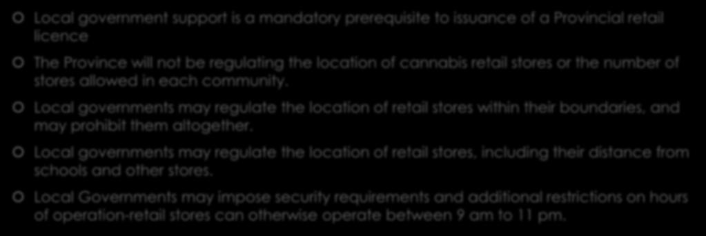 Local governments may regulate the location of retail stores within their boundaries, and may prohibit them altogether.