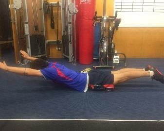 Superman Holds 3x20 second holds Side Plank with leg abduction 3 x