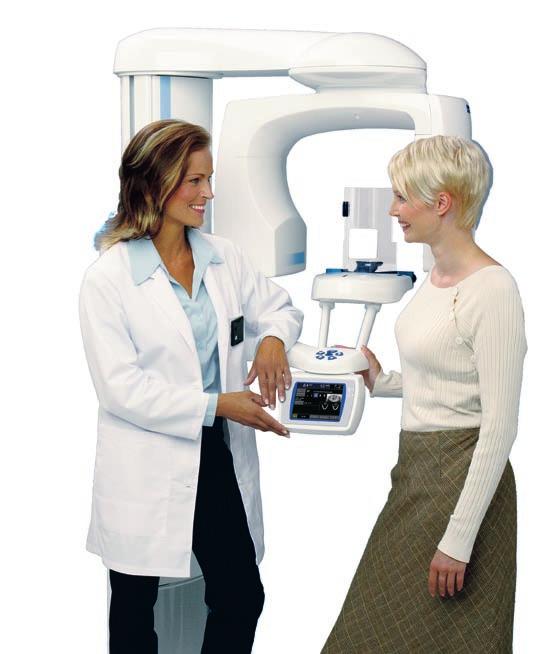The unit provides digital panoramic, cephalometric, and 3D imaging, as well as advanced imaging