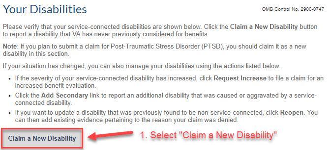 Click Save & Continue Step 20. Your Disabilities a.