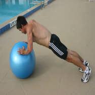 Page: 2 Ball push ups Bridging on ball leg circles Place your hands on either side of the centre line of the ball.