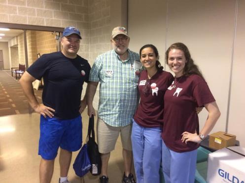University of Texas Health Science Center at Houston, 4th year dental students Lara Raney and Elizabeth Scott at the Special Olympic health Screenings in College Station