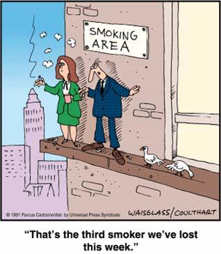 Menace in advertisements Smokers: