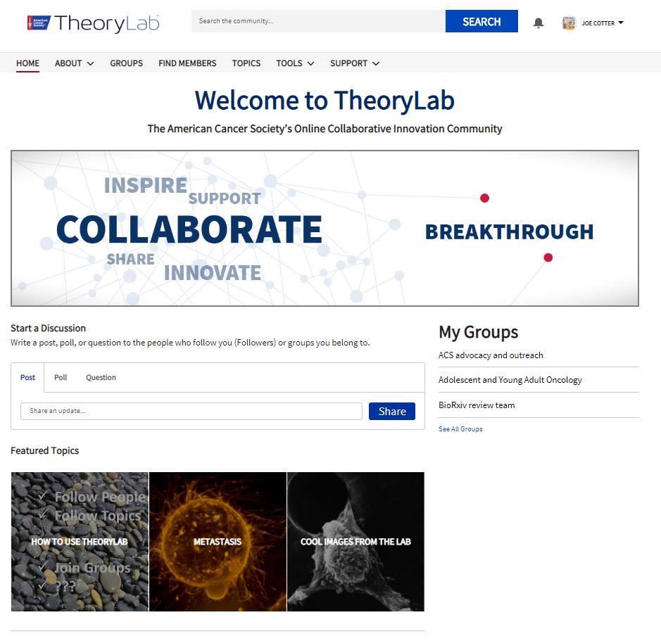 THEORYLAB TheoryLab is an online community exclusively for current and former American Cancer Society grantees, mentors, reviewers, and stakeholders Two guiding