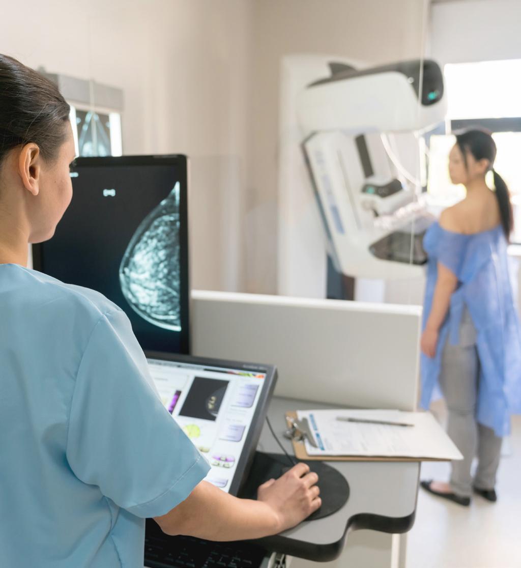 Breast Density Breast density is not related to how your breasts look or feel. Breast density is a term used to describe how breast tissue looks on a mammogram (breast x-ray).