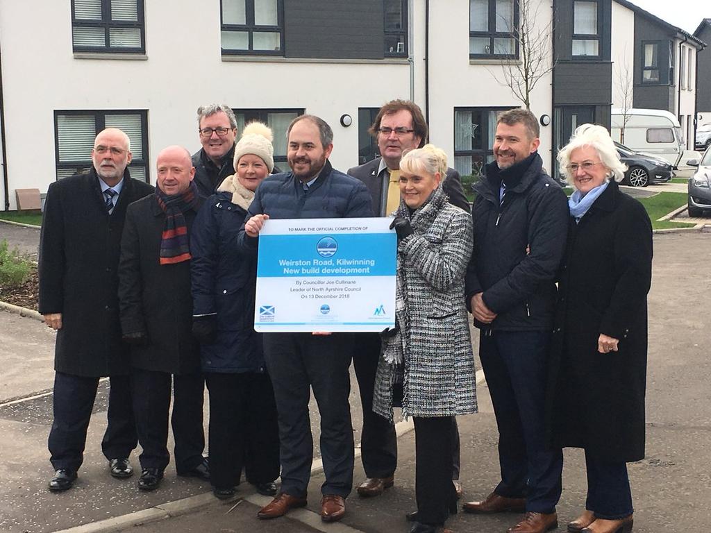 Leader of NAC Councillor Cullinane and Councillor Donald Reid with Frank Sweeney Chief Executive of Cunninghame Housing Association(CHA) and other CHA colleagues COSLA CONVENTION, 14 December I