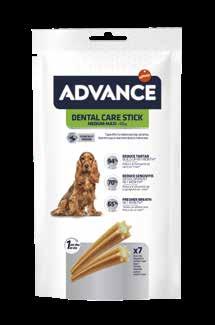DENTAL CARE STICK MEDIUM + 10 kg Complementary food for adult dogs (over 10 kg). Snack compatible with a complete diet. OF DOGS REDUCE PLAQUE ACCUMULATION IN 1 MONTH*.