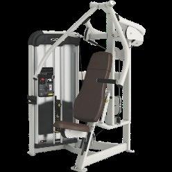 Upper Body Chest Press - Adjust seat height so the handles