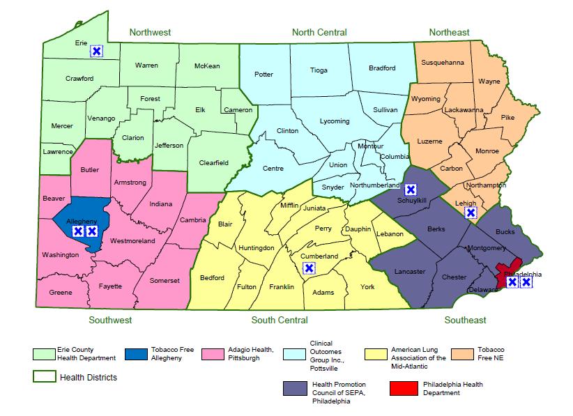 SEPA TOBACCO Funded by the Pennsylvania Department of Health 7 Counties 20+ Service Providers Evidence-based