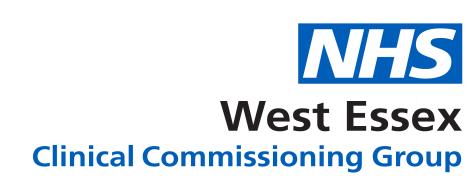NHS WEST ESSEX CLINICAL COMMISSIONING GROUP Fertility Services Commissioning Policy Policy No. WECCG89 Description This policy replaces all previous versions.