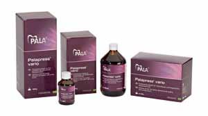 Palapress vario. The classic cold-curing denture acrylic. Palapress vario is a denture acrylic for repair work, rebasing, and adding saddles to partial denture bases.