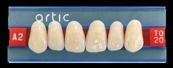 Artic teeth are made using a patented injection compression process that produces teeth that are dense, hard, with a superior finish.