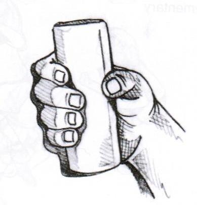 Power grips: Cylindrical grip: Fingers flexed around