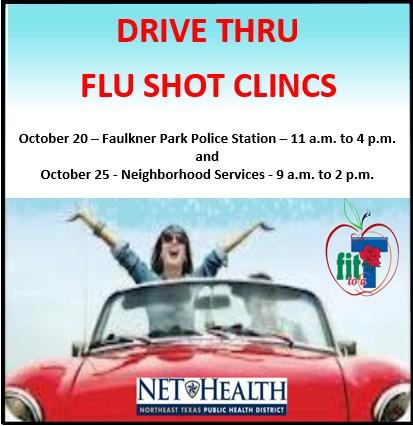 P A G E 3 The City of Tyler will be hosting two flu shot clinics for city employees and their family members.