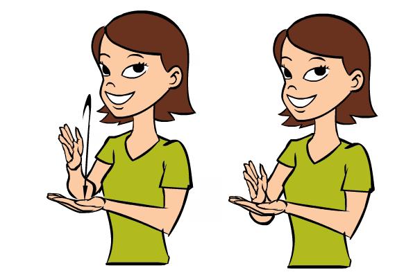 Slide 5: Simple Signs General Figure 3 Clip art of a woman signing "stop" Photo Credit: