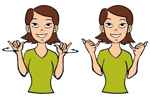 Slide 8: Simple Signs General Figure 6 Clip art of a woman signing "play" Photo Credit: